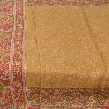 Sanskriti Vintage Sarees 5yd Quilting Felting Craft Fabric Blend Silk Print Sari