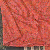 Sanskriti Vintage Sarees Red  Quilting Felting Craft Fabric Pure Silk Print Sari