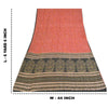 Sanskriti Vintage Sarees Red  Quilting Felting Craft Fabric Pure Silk Print Sari