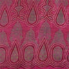 Sanskriti Vintage Sarees Hot-Pink Pure Silk Printed Sari 5yd Craft Fabric