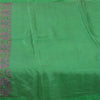 Sanskriti Vintage Sarees Green Indian Pure Silk Printed Sari 6yd Craft Fabric