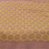 Sanskriti Vintage Sarees Yellow/Pink Blend Chiffon Printed Sari 5yd Craft Fabric