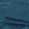 Sanskriti Vintage Sarees Teal Blue 100% Pure Silk Printed Sari 5yd Craft Fabric