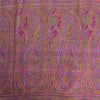 Sanskriti Vintage Sarees Green/Pink Blend Silk Printed Sari 5yd SoftCraft Fabric