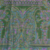 Sanskriti Vintage Sarees Purple/Green Pure Silk Printed Sari 6yd Craft Fabric