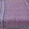 Sanskriti Vintage Sarees Purple 100% Pure Silk Printed Sari 5yd Craft Fabric