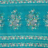 Sanskriti Vintage Sarees 6yd Quilting Felting Craft Fabric Blue Pure Silk Sari