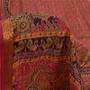 Sanskriti Vintage Sarees Pink Zari Border Human Printed Pure Silk Sari Fabric