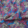 Sanskriti Vintage Sarees Blue/Pink 100% Pure Silk Printed Sari 5yd Craft Fabric