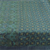 Sanskriti Vintage Sarees From India Blue Pure Silk Printed Sari 6yd Craft Fabric