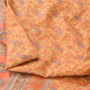 Sanskriti Vintage Sarees Orange Indian Pure Silk Printed Sari 5yd Craft Fabric