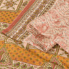 Sanskriti Vintage Sarees From India Pink Pure Silk Printed Sari 5yd Craft Fabric