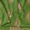 Sanskriti Vintage Sarees Green Indian Pure Silk Printed Sari 6yd Craft Fabric