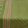 Sanskriti Vintage Sarees Green Indian Pure Silk Printed Sari 6yd Craft Fabric