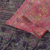 Sanskriti Vintage Sarees Pink Pure Silk Printed Sari 5yd Craft Fabric