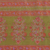 Sanskriti Vintage Sarees Dusty Red Pure Silk Printed Sari 5yd Soft Craft Fabric