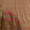 Sanskriti Vintage Sarees Red/Green 100%Pure Silk Printed Sari 6yd Craft Fabric