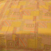 Sanskriti Vintage Sarees Yellow Indian Pure Chiffon Silk Printed Sari 6yd Fabric