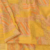 Sanskriti Vintage Sarees Yellow Indian Pure Chiffon Silk Printed Sari 6yd Fabric