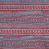 Sanskriti Vintage Sarees Red-Grayish Blue Pure Silk Print Sari 5yd Craft Fabric