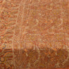 Sanskriti Vintage Sarees Orange 100% Pure Silk Printed Sari 5yd Craft Fabric