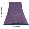 Sanskriti Vintage Sarees Purple 100% Pure Silk Printed Sari 5yd SoftCraft Fabric