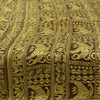 Sanskriti Vintage Sarees Green Animal Printed Pure Silk Sari 5yd Craft Fabric