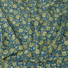 Sanskriti Vintage Sarees Blue/Green 100% Pure Silk Printed Sari 6yd Craft Fabric