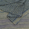 Sanskriti Vintage Sarees Indian Blue 100%Pure Silk Printed Sari 5yd Craft Fabric