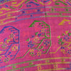 Sanskriti Vintage Sarees Blue 100% Pure Silk Printed Sari 5yd Soft Craft Fabric