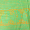 Sanskriti Vintage Sarees Green 100% Pure Silk Printed Sari Floral Craft Fabric