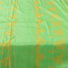 Sanskriti Vintage Sarees Green 100% Pure Silk Printed Sari Floral Craft Fabric