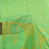 Sanskriti Vintage Sarees Green 100% Pure Silk Printed Sari Floral Craft Fabric