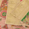 Sanskriti Vintage Sarees Pink Pure Silk Animal Women Zari/Printed Sari Fabric