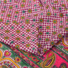 Sanskriti Vintage Sarees From India Pink Pure Silk Printed Sari 6yd Craft Fabric