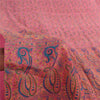 Sanskriti Vintage Sarees From India Pink Pure Silk Printed Sari 6yd Craft Fabric