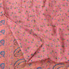 Sanskriti Vintage Sarees From India Pink Pure Silk Printed Sari 6yd Craft Fabric