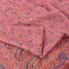 Sanskriti Vintage Sarees From India Pink Pure Silk Printed Sari 6yd Craft Fabric