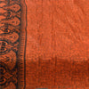 Sanskriti Vintage Sarees Orange Peacock Pure Silk Printed Sari 5yd Craft Fabric