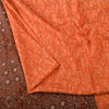 Sanskriti Vintage Sarees Orange/Brown Pure Silk Printed Sari 5yd Craft Fabric