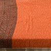 Sanskriti Vintage Sarees Orange/Brown Pure Silk Printed Sari 5yd Craft Fabric