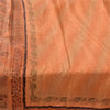 Sanskriti Vintage Sarees Orange 100% Pure Silk Printed Sari 5yd Craft Fabric