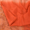 Sanskriti Vintage Sarees Orange Pure Silk Printed Sari 5yd Craft Fabric