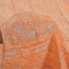 Sanskriti Vintage Sarees Peach Indian Pure Silk Printed Sari 5yd Craft Fabric