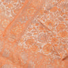 Sanskriti Vintage Sarees Peach Indian Pure Silk Printed Sari 5yd Craft Fabric