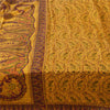 Sanskriti Vintage Sarees Indian Yellow Pure Silk Printed Sari 5yd Craft Fabric