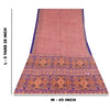 Sanskriti Vintage Sarees From India Pink Pure Silk Print Sari 5+yd Craft Fabric