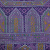 Sanskriti Vintage Sarees Purple 100% Pure Silk Printed Sari 5+yd Craft Fabric