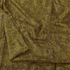 Sanskriti Vintage Sarees Green Zari Woven Pure Silk Print Sari 6+yd Craft Fabric