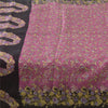 Sanskriti Vintage Sarees Mauve Indian Pure Silk Printed Sari 5+yd Craft Fabric